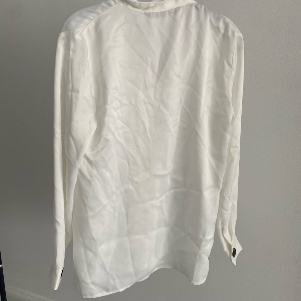 Zara Basic White Button-Up Blouse - image 3